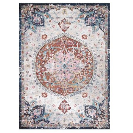 PISOS 8 x 11 ft. Florence Medallion Area Rug, Ivory PI1705945